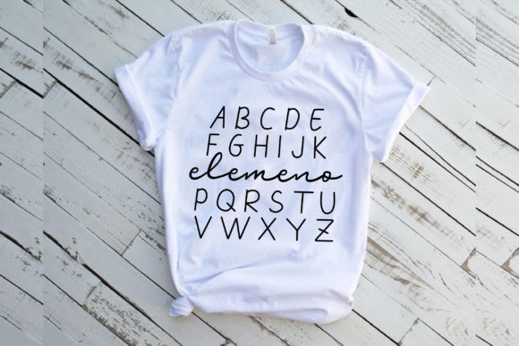 Alphabet Elemeno SVG: Graphics for Print Templates