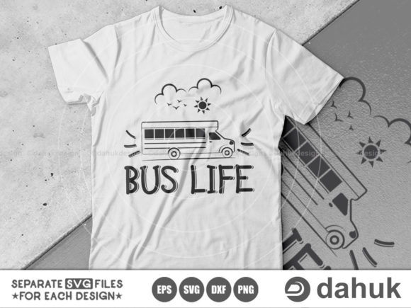 Bus Life Graphics for Crafts and Branding