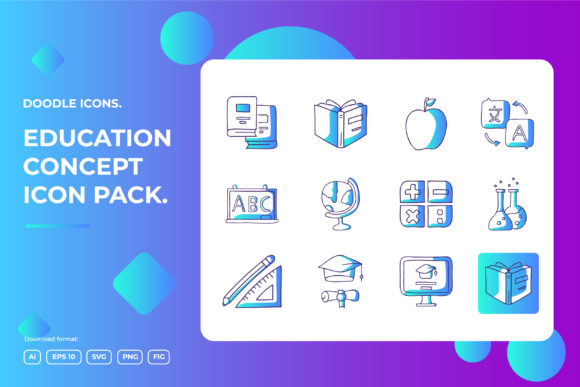 Education Doodle Illustrations Icon: Graphics and Icons for Creative Design