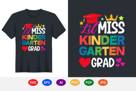 Lil Miss Kindergarten Grad Graduation Graphics