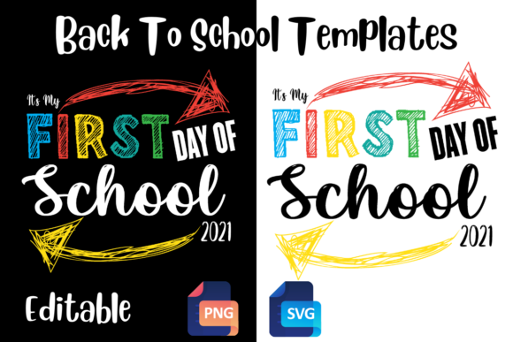 My First Day of School POD SVG Template: Graphics and Crafts for Creative Publishing