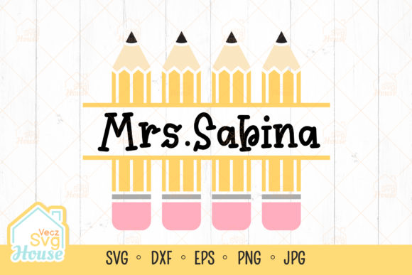 Pencil Name Frame Teacher School Svg Graphics