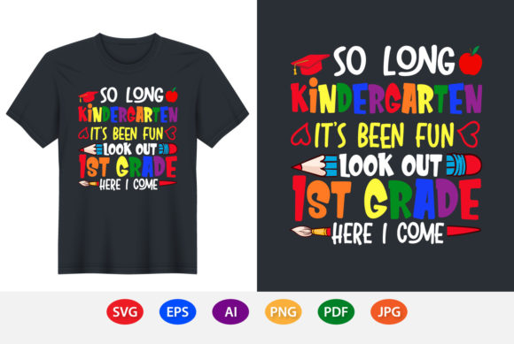 So Long Kindergarten T-Shirt Designs